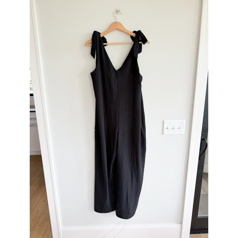 Whiteroom + Cactus Sardinia Sleeveless Tie Shoulder Strap Jumpsuit Black M NWT - Picture 3 of 8